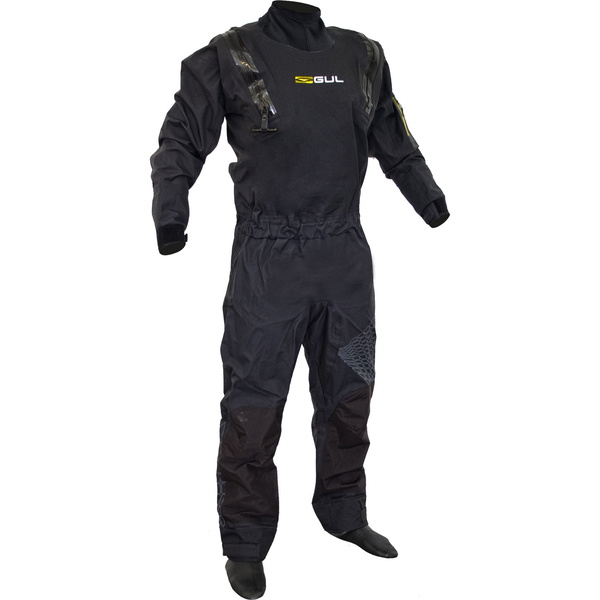 2019 Gul Mens Code Zero Stretch U-Zip Drysuit + Underfleece GM0368-B5 - Black